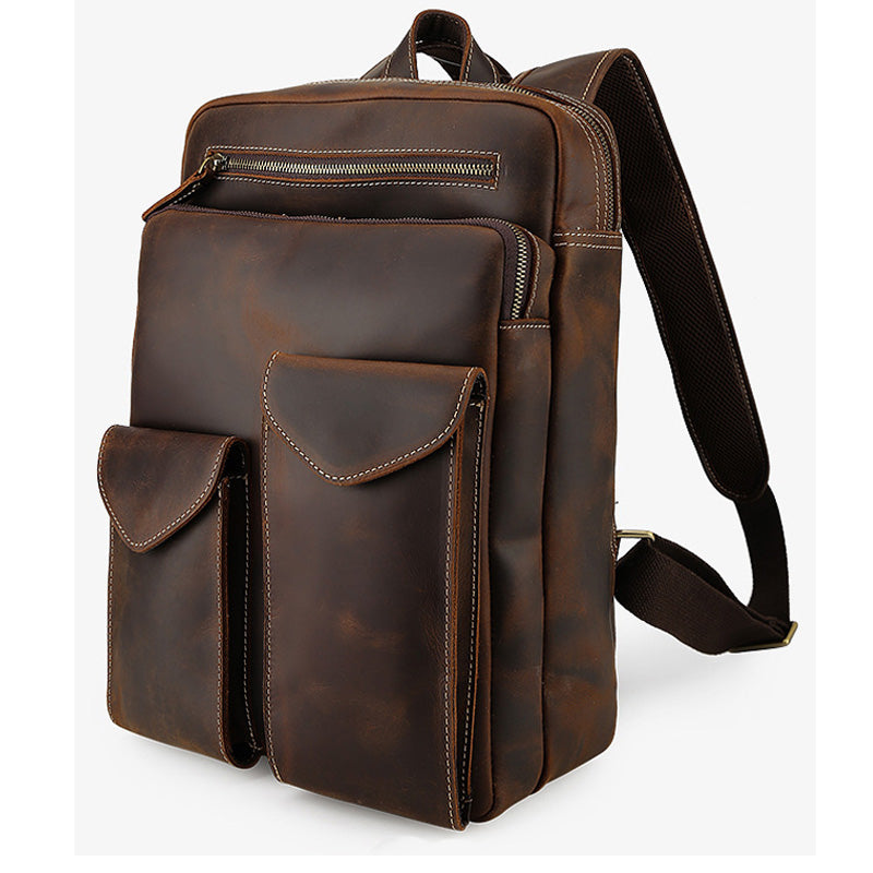 TEEK - Genuine Rucksack Backpack | Various Styles BAG theteekdotcom Design2 Dark Brown  