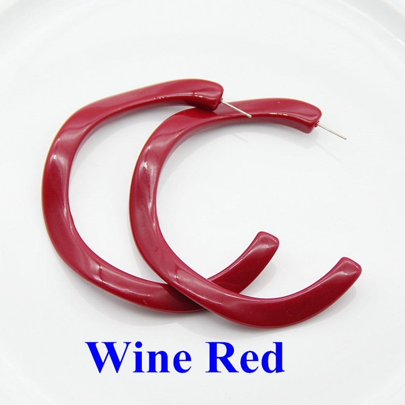 TEEK - C My Hoop Earrings JEWELRY theteekdotcom Wine Red  