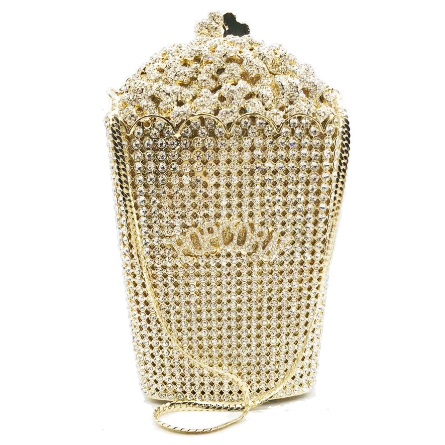 TEEK - Pizazz Popcorn Purse BAG theteekdotcom Gold alloy Silver 19X12X6cm 