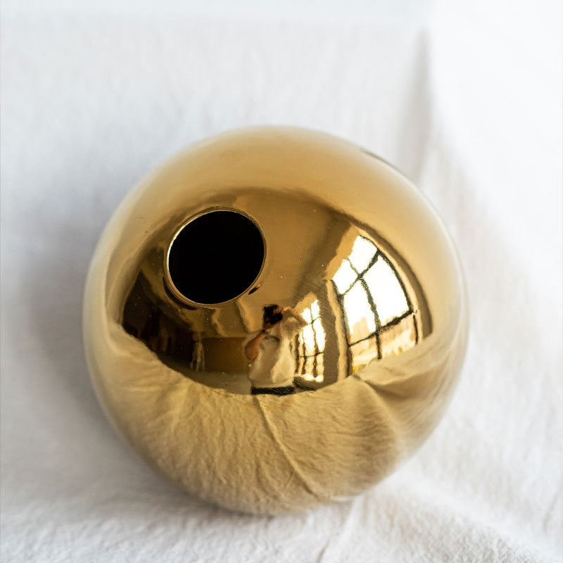TEEK -  Golden Ball Ceramic Vases HOME DECOR theteekdotcom   