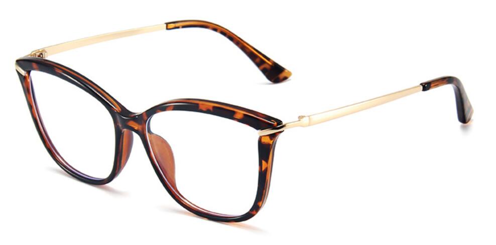 TEEK - Anti-Blue Light Myopia Glasses | Nearsightedness -2.25 to -5 EYEGLASSES theteekdotcom leopard clear 0/None 