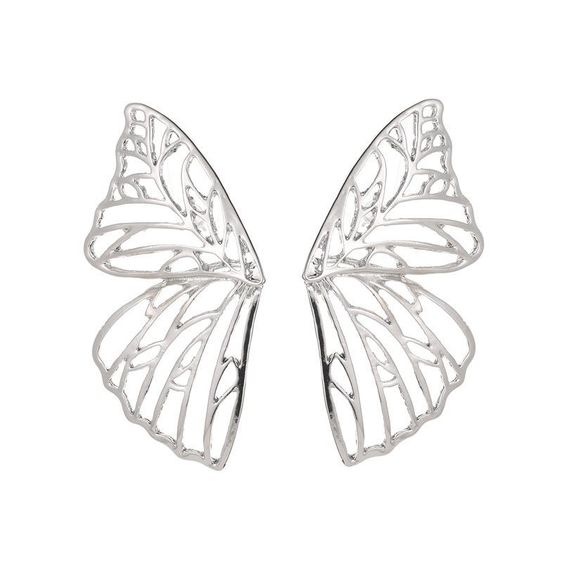 TEEK - Winged Stencil Earrings JEWELRY TEEK Silver  