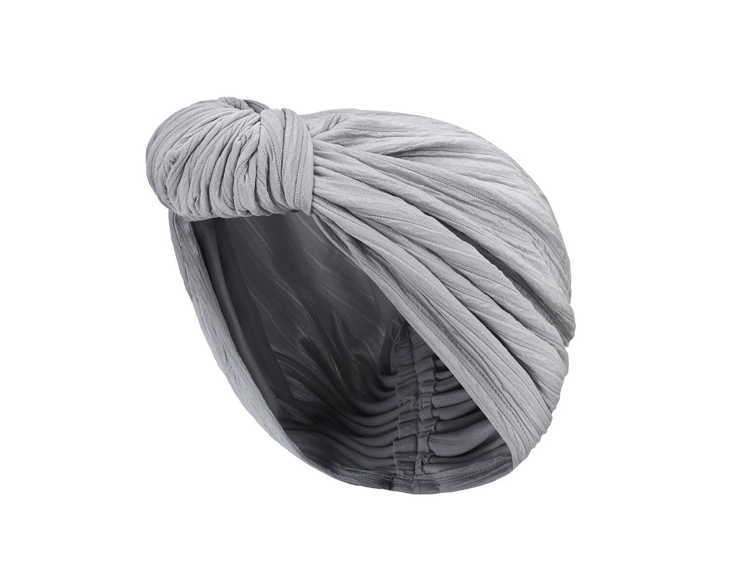 TEEK - Womens Stretchy Twist Head Wrap HAT theteekdotcom light grey  