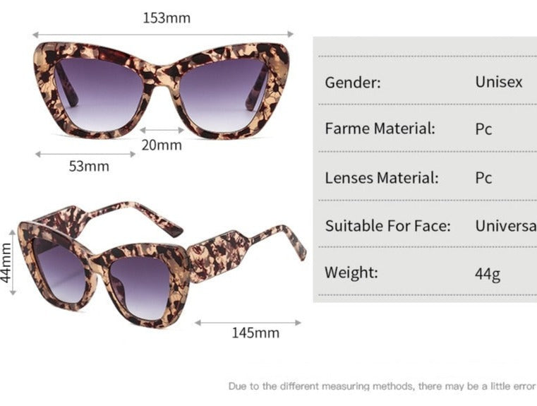 TEEK - Cross Contrast Cat Eye Sunglasses EYEGLASSES theteekdotcom   