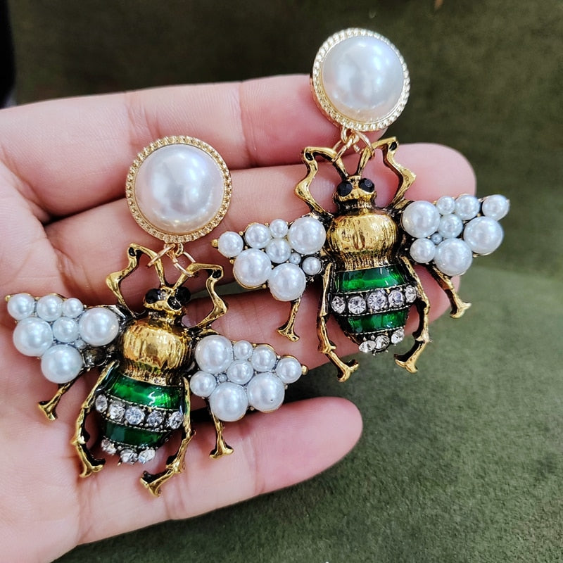 TEEK - Handmade Elastic Pearl Bee Jewelry JEWELRY theteekdotcom E-GREEN  