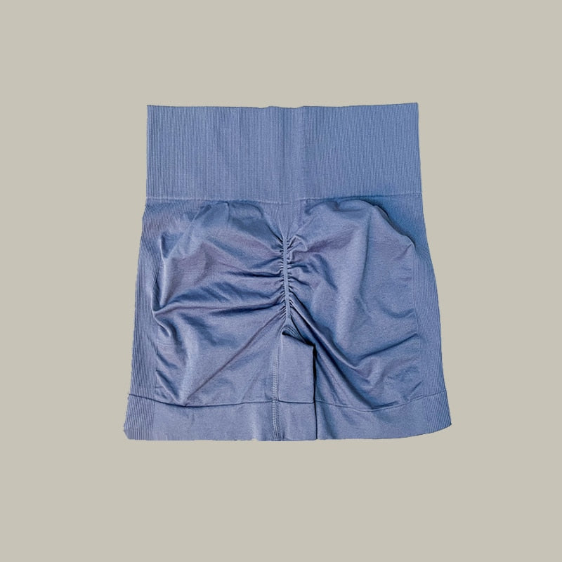 TEEK - Seamless Sports Bra & High Waist Shorts UNDERWEAR theteekdotcom Blue Shorts S 