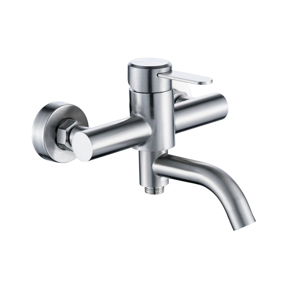 TEEK - Bathroom Stainless Steel Bathtub 3-Way Faucet HOME DECOR theteekdotcom Type A Shiny  