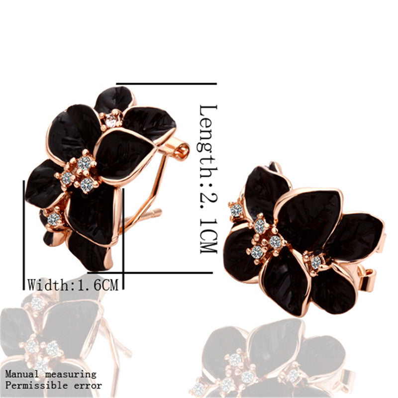 TEEK - Fashion Rose Flower Enamel Jewelry Sets JEWELRY theteekdotcom   