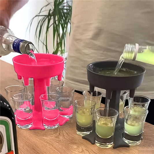 TEEK - Liquor 6 Shot Glass Dispenser DRINKING GLASS theteekdotcom   