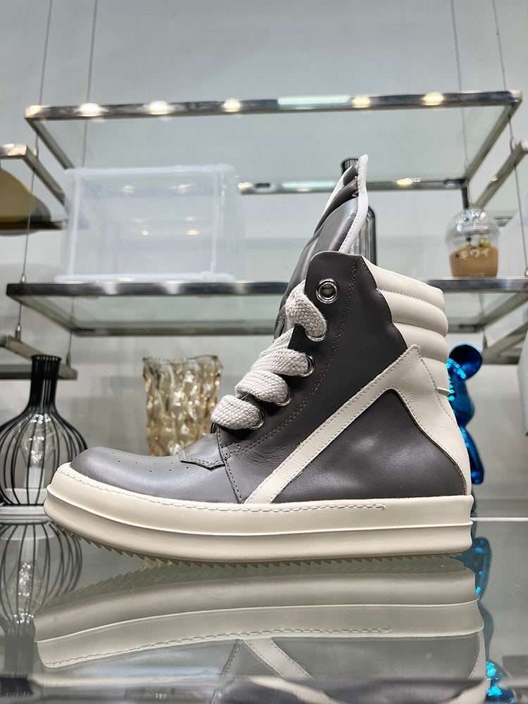 TEEK - Mens High Top Exaggerated Sneakers SHOES theteekdotcom Gray 5.5 