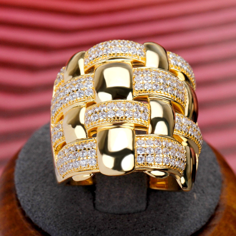 TEEK - Frosted Woven Womens Ring JEWELRY theteekdotcom gold 7 