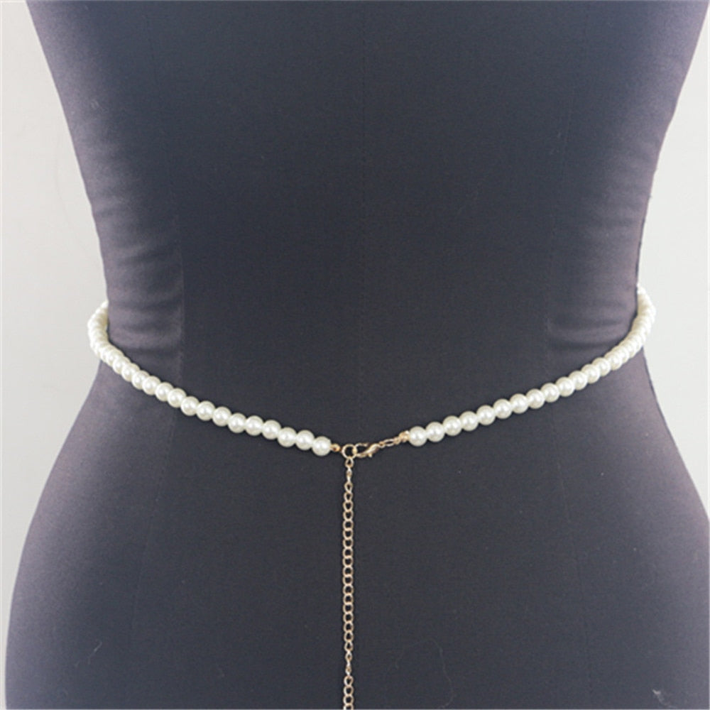 TEEK - Pearl Body Chain Necklace Harness JEWELRY theteekdotcom   