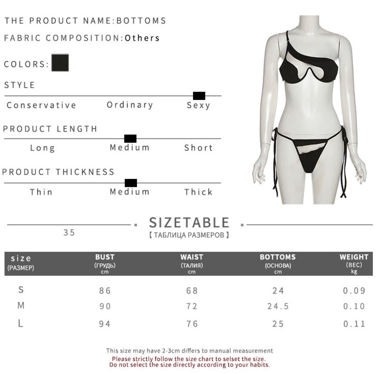 TEEK - Mesh Bandage Patchwork Swimwear/Clubwear SWIMWEAR theteekdotcom   