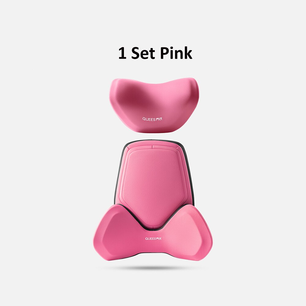 TEEK - Universal Posture Correction Headrest and Lumbar Support Cushions AUTO ACCESSORIES theteekdotcom 1 Set Pink  