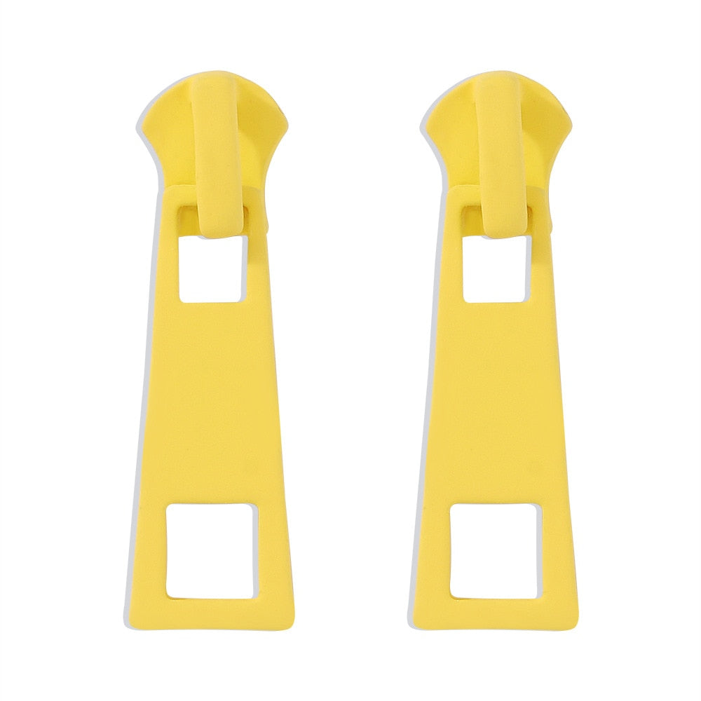 TEEK - Personality Zipper Earrings JEWELRY theteekdotcom Yellow  