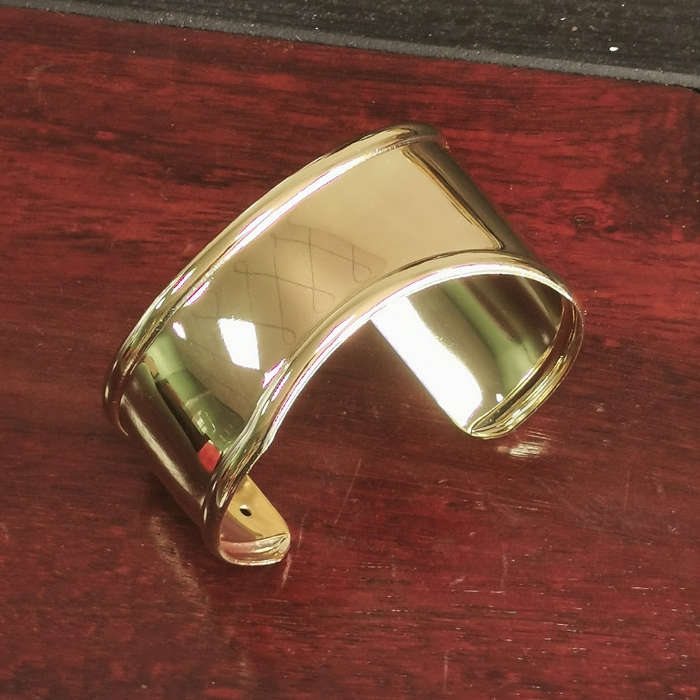 TEEK - Smooth Metal Cuff Bracelets JEWELRY theteekdotcom Gold 3  
