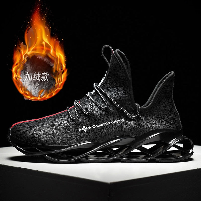 TEEK - Dark Mens Wave Blade Sneakers SHOES theteekdotcom 007 Black Plush 6 