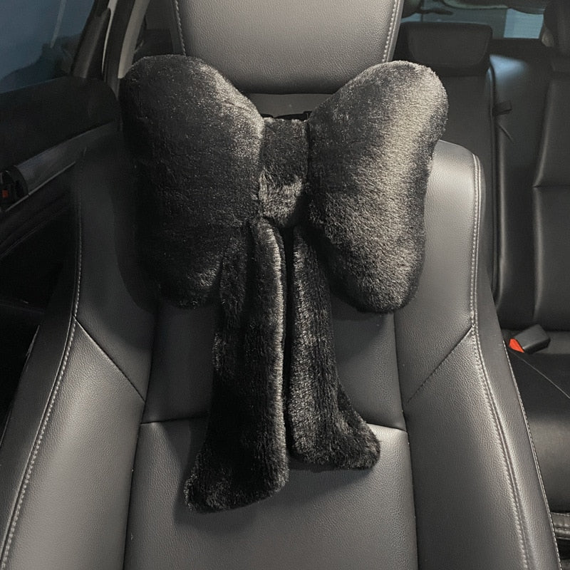 TEEK - Plump Full Bowknot Car Seat Cushions AUTO ACCESSORIES theteekdotcom Black-Neck  