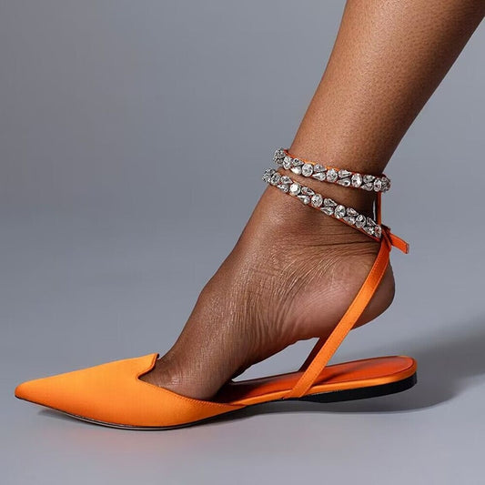 TEEK - Crystal Wrap Flat Sandals SHOES theteekdotcom   