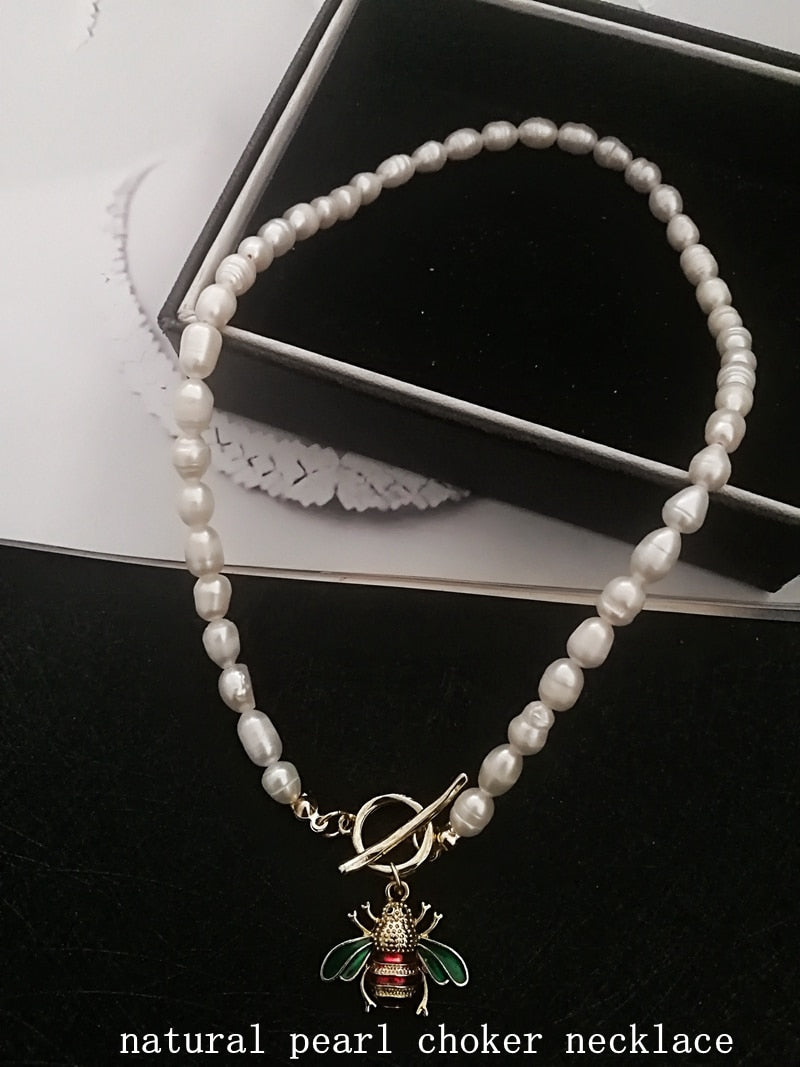 TEEK - Handmade Elastic Pearl Bee Jewelry JEWELRY theteekdotcom N-03  