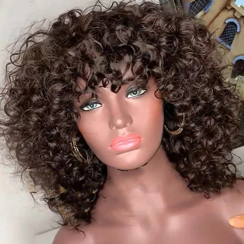 TEEK - Rose Curly Wig With Bangs HAIR TEEK H Natural Color 8inches 250%