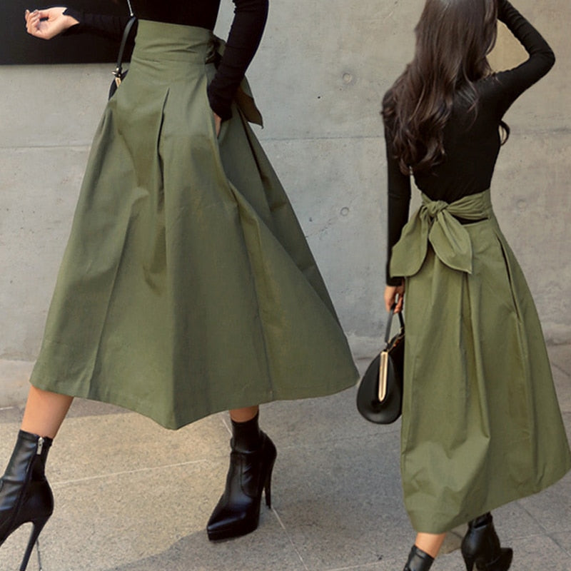 TEEK - Back Bow Skirt SKIRT theteekdotcom   