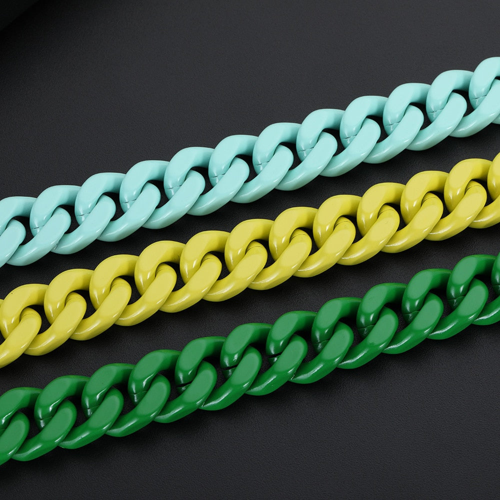 TEEK - Color Link Latch Chain Necklace JEWELRY theteekdotcom   