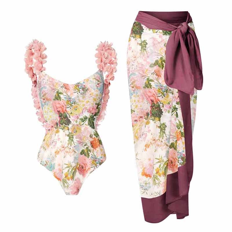 TEEK - Petal Straps Blush Swimsuit Set SWIMWEAR theteekdotcom 2 Piece Set S 
