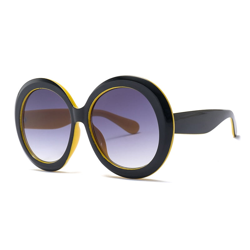 TEEK - Vintage Big Round Gradient Oversized Sunglasses EYEGLASSES theteekdotcom D2  