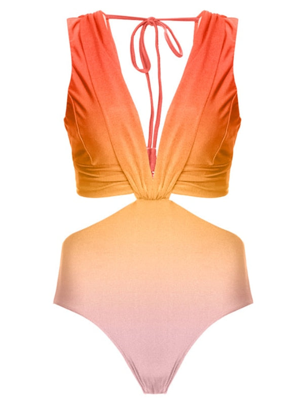 TEEK - Sunset Swimsuit SWIMWEAR theteekdotcom Pink Cutout Swimsuit S 