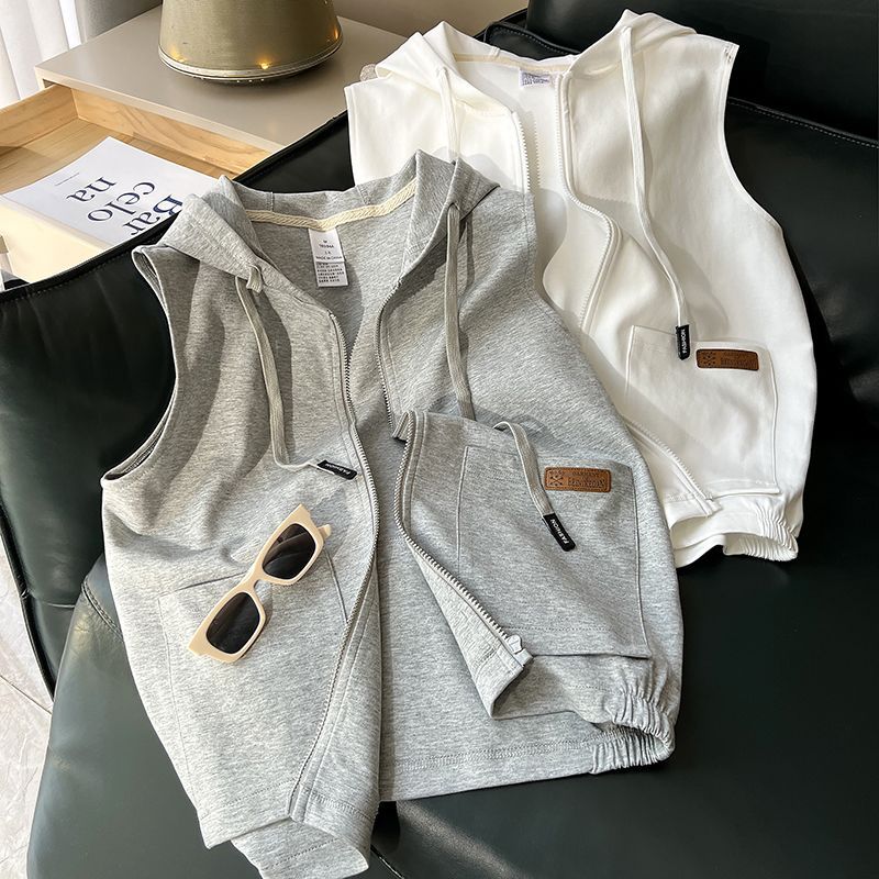 TEEK - His Hooded Sleeveless Hoodie VEST theteekdotcom   