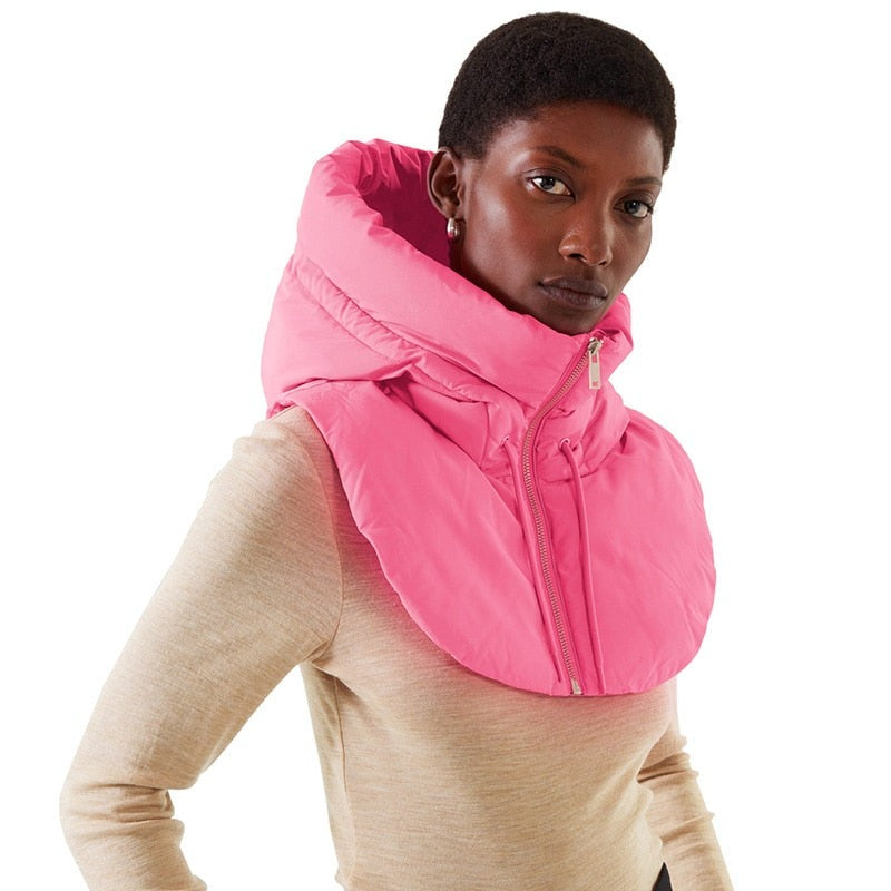 TEEK - Womens Sleeveless Cropped Puff Hoodie Top HAT theteekdotcom Rose S 