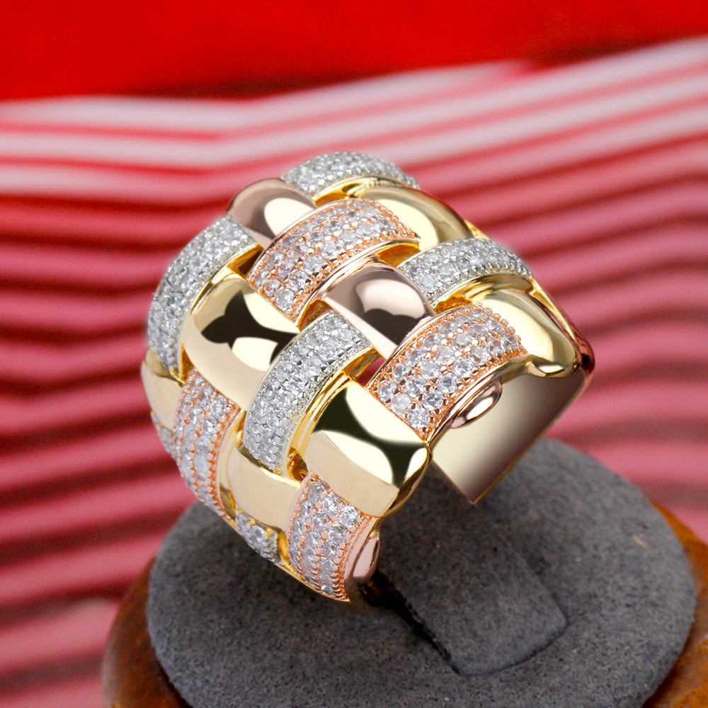 TEEK - Frosted Woven Womens Ring JEWELRY theteekdotcom 3 color 7 