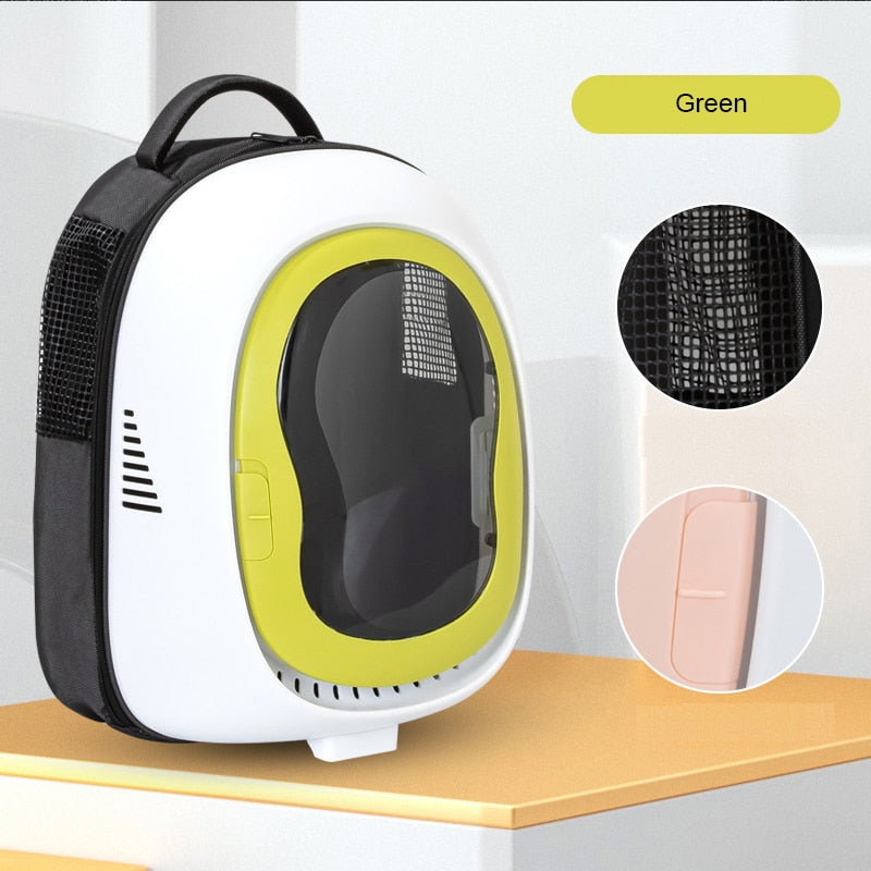TEEK - Large Breathable Portable Cat Capsule Backpack PET SUPPLIES theteekdotcom Green  