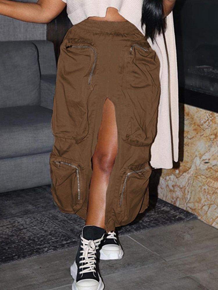 TEEK - Carry Cargo Skirt SKIRT theteekdotcom Brown S 