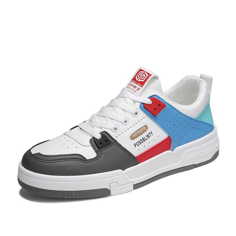 TEEK - Mens Non-Slip Sport Sneakers SHOES theteekdotcom 6258 White Red 7 