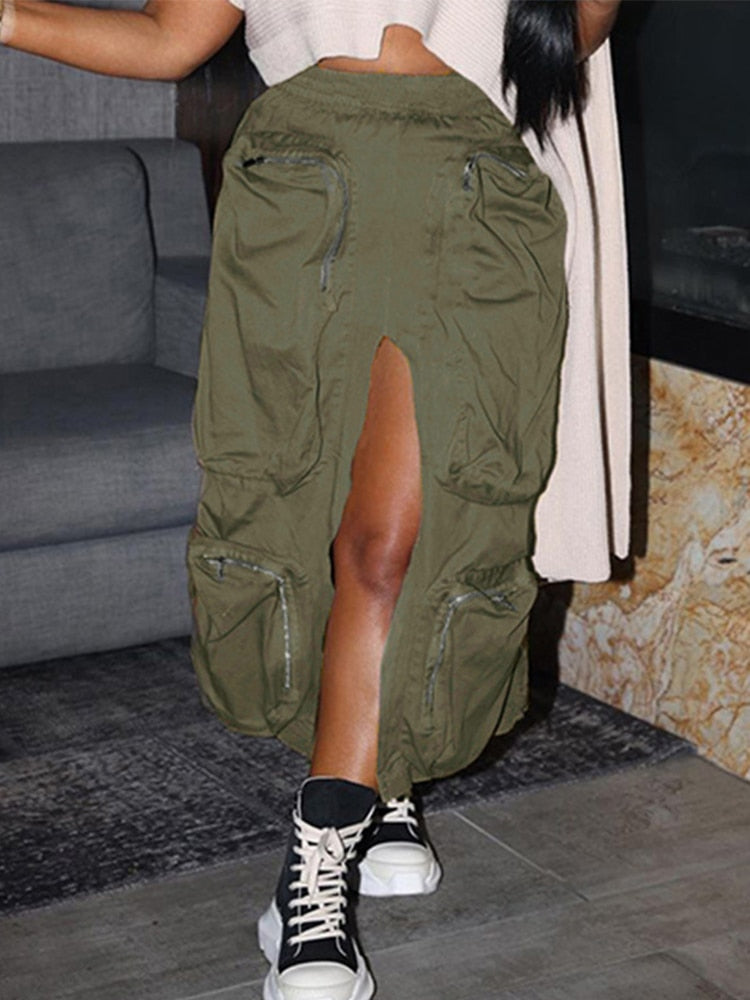 TEEK - Carry Cargo Skirt SKIRT theteekdotcom Army Green S 