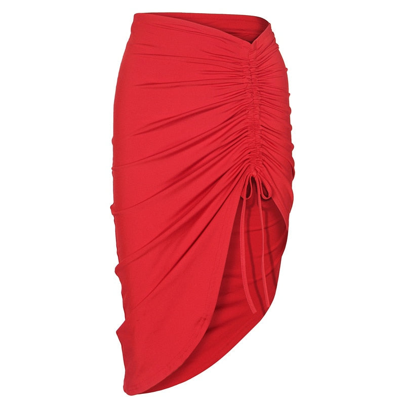 TEEK - Variety of Lace Up Mini Skirts SKIRT theteekdotcom G1860 Red S 