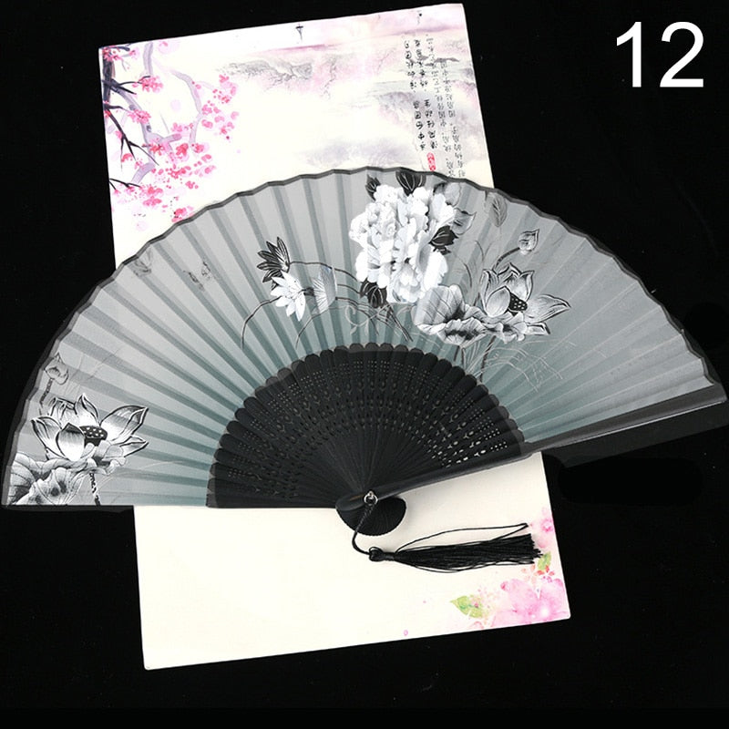 TEEK - Flower Patterned Folding Hand Fan FAN theteekdotcom 12  