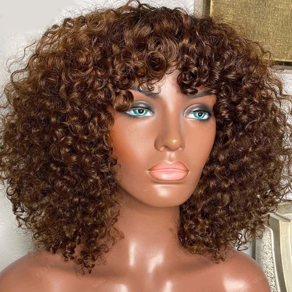 TEEK - Rose Curly Wig With Bangs HAIR TEEK H Brown Blonde 8inches 250%
