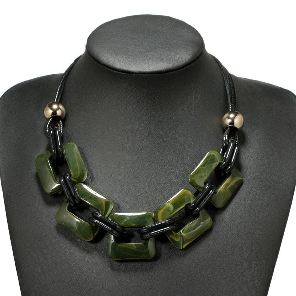 TEEK - Power Leather Cord Necklace JEWELRY theteekdotcom green  