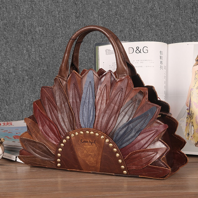 TEEK - Leather Spread Handbag BAG theteekdotcom   