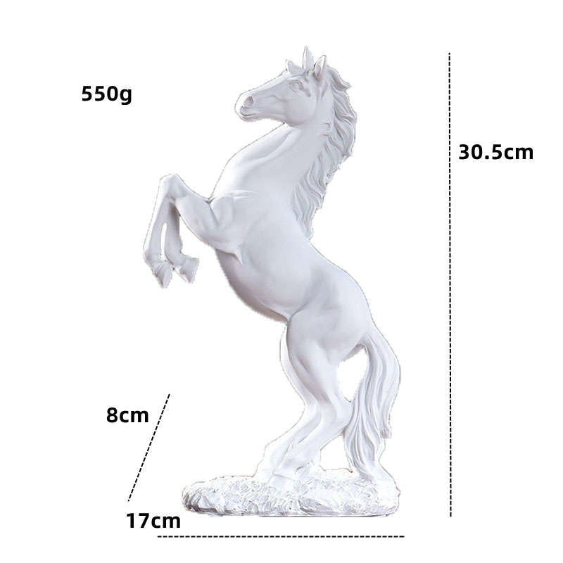 TEEK - Horse Stance Statue HOME DECOR theteekdotcom White  