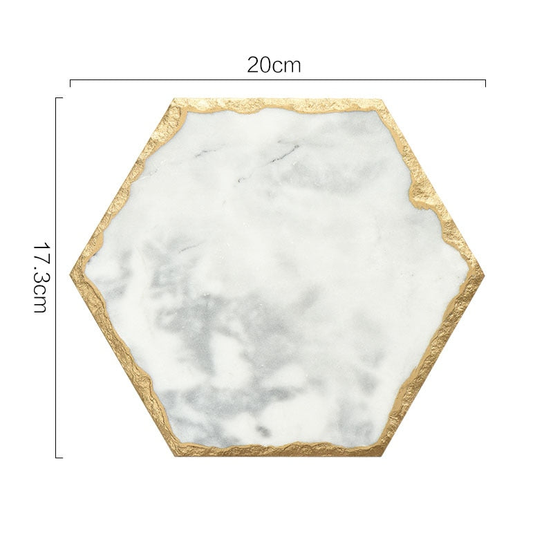 TEEK - Nordic Natural Marble Trays HOME DECOR theteekdotcom F-20x17.3cm  