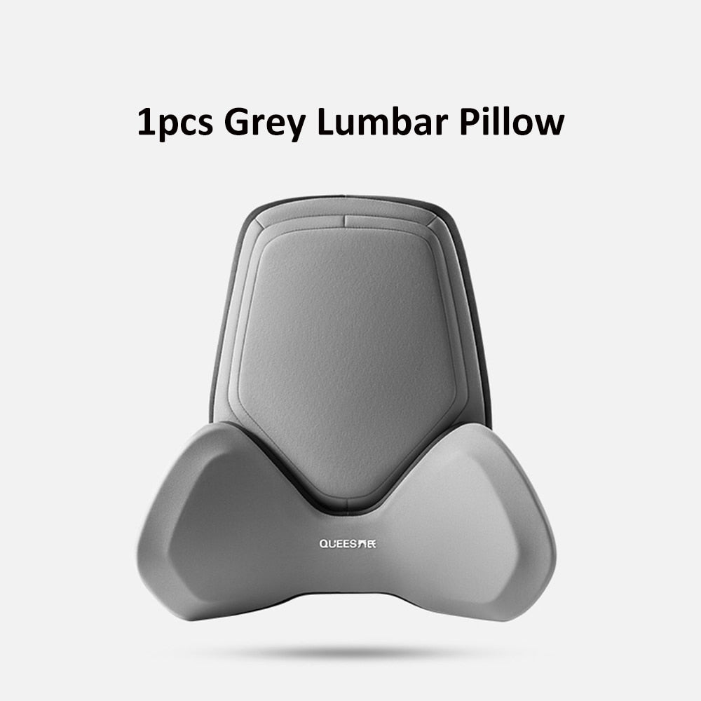 TEEK - Universal Posture Correction Headrest and Lumbar Support Cushions AUTO ACCESSORIES theteekdotcom 1pcs Grey back  