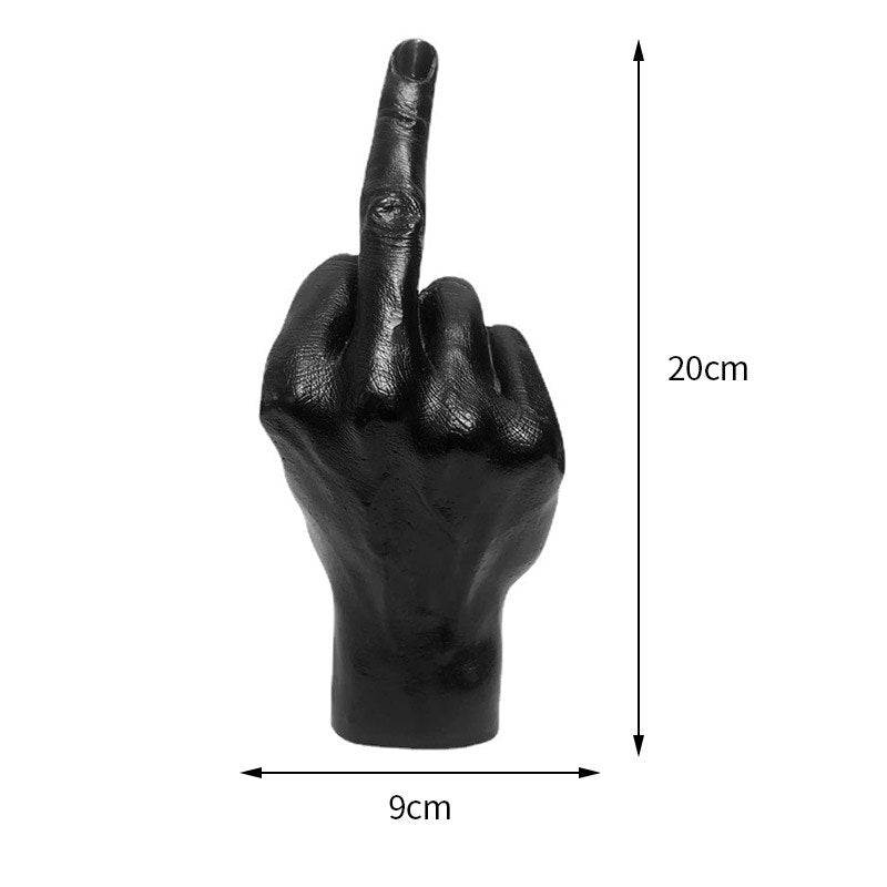 TEEK - Mean Finger Decor Statue HOME DECOR theteekdotcom Black  