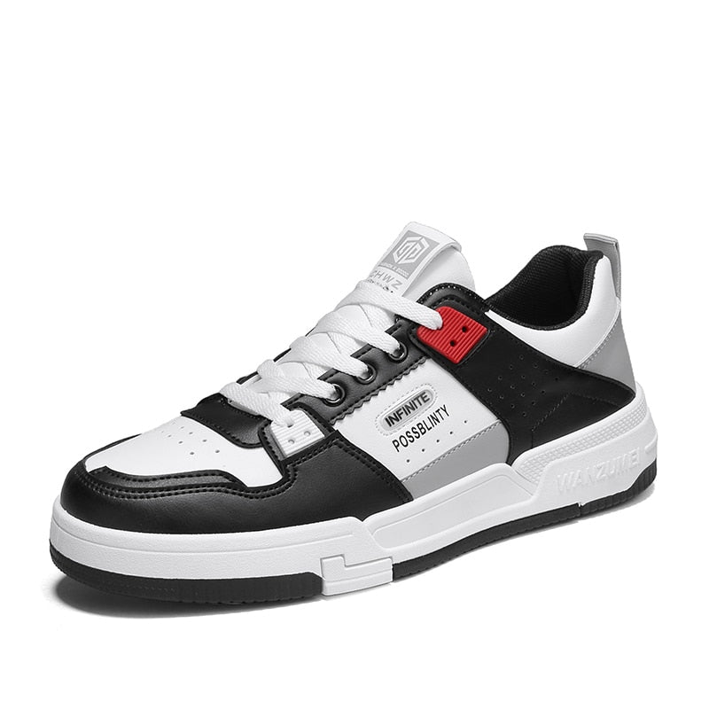 TEEK - Mens Non-Slip Sport Sneakers SHOES theteekdotcom 6258 White Black 7 
