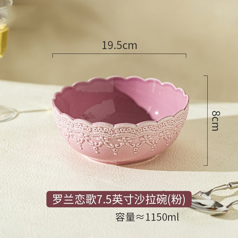 TEEK - Royal Hierarchy Full Dress Ceramic Texture Tableware HOME DECOR theteekdotcom 7.5 inch bowl-1Pc 1  