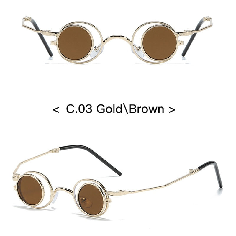 TEEK - Round Side Flip Sunglasses EYEGLASSES theteekdotcom C3  