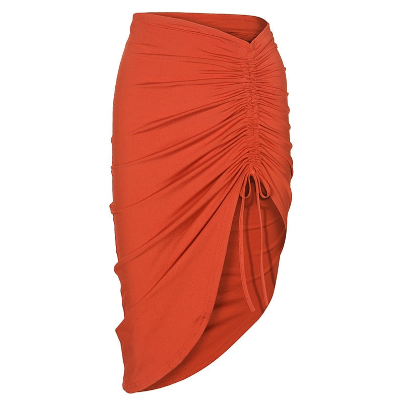 TEEK - Variety of Lace Up Mini Skirts SKIRT theteekdotcom G1860 Orange S 